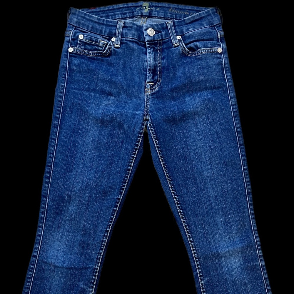 7 for all man kind kimmie crop jeans.